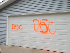 Garage Door Graffiti Removal