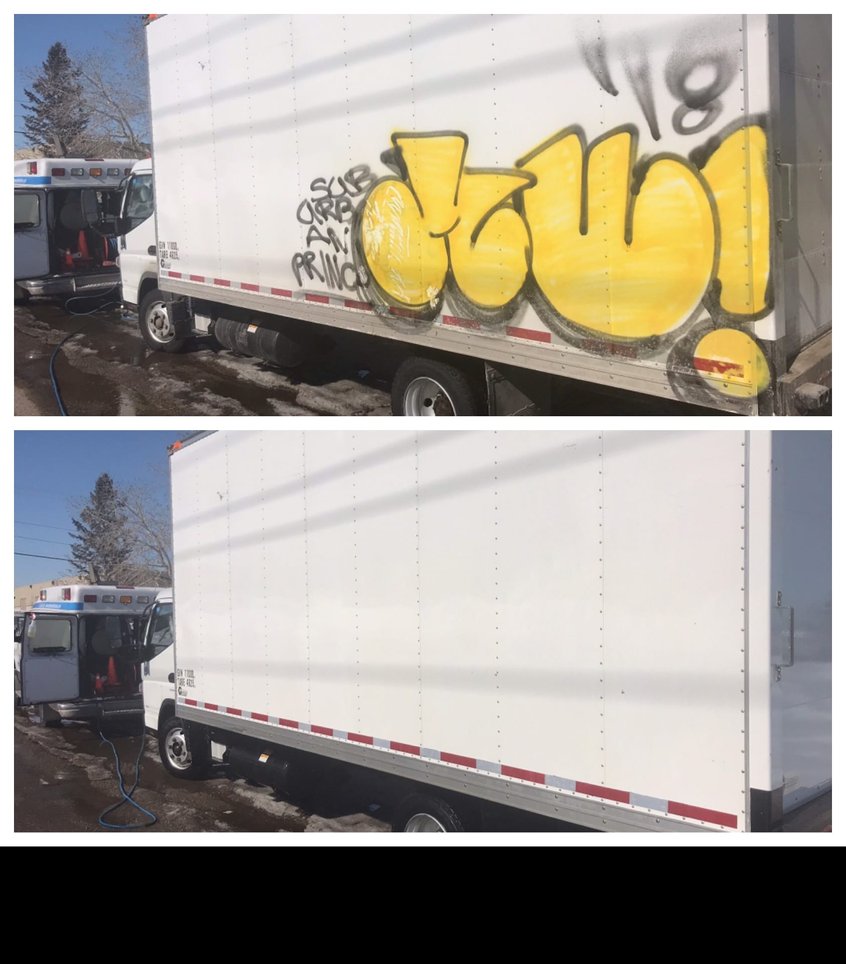 Cube Van Graffiti Removal